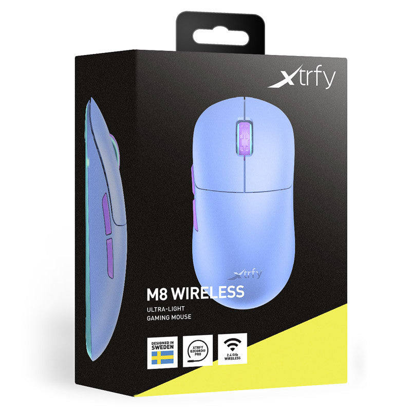 Xtrfy M8 Trådlös Spelmus - Frosty Lila