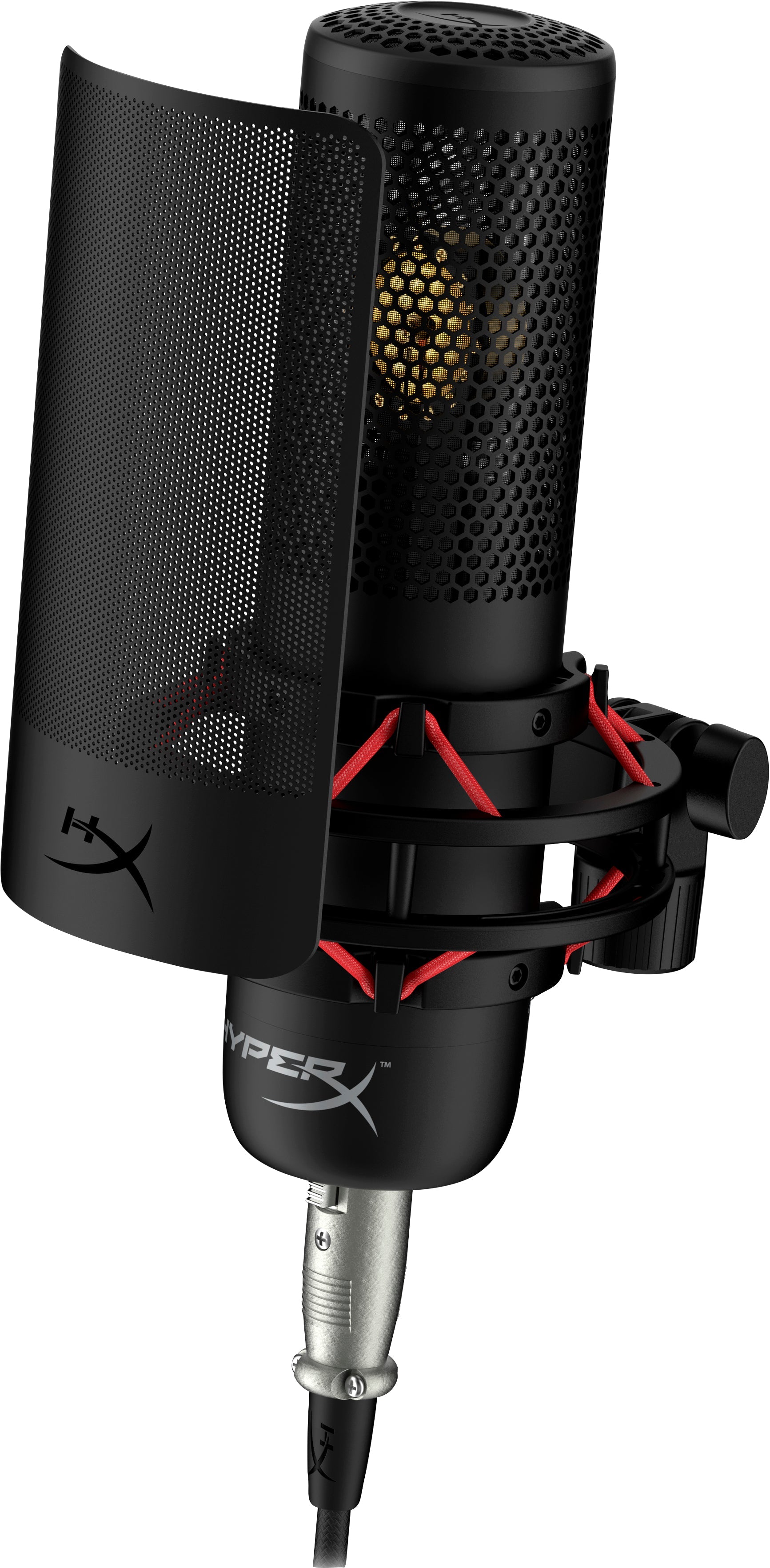 HyperX ProCast Mikrofonkabel -38dB Cardioid Svart Röd