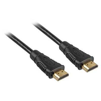 Sort Sharkoon HDMI Type A-kabel med to hanstik