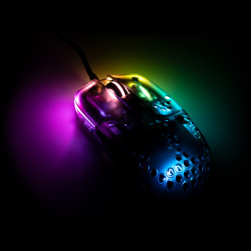 Xtrfy MZ1 RGB Rail Gaming Mus, Svart Transparent