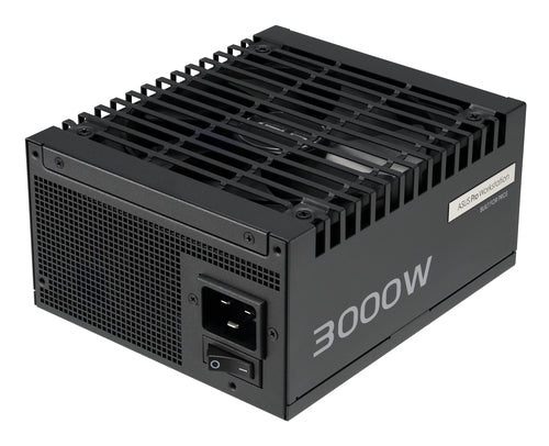 ASUS Pro WS 3000P – strømforsyning set skråt fra strømindgangen