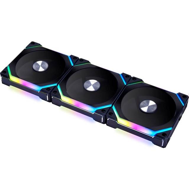 Lian Li UNI FAN AL120 V2 RGB PWM Fläkt 3-pack Svart - 120 Mm, 28 Mm Bredd