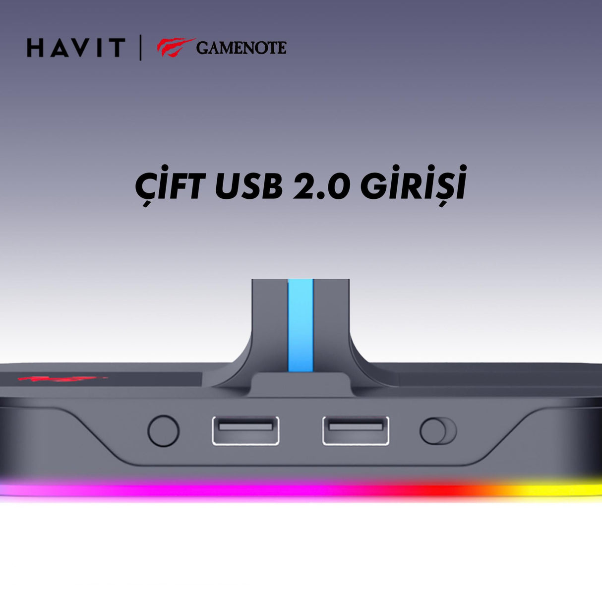 Hörlursställ Havit TH650 RGB
