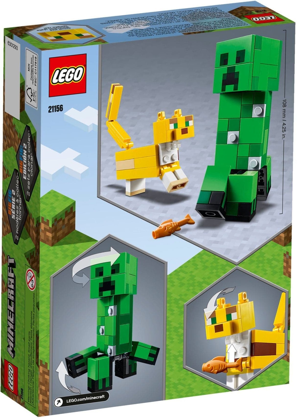 LEGO Minecraft - Large Creeper Figure And Ocelot (21156)