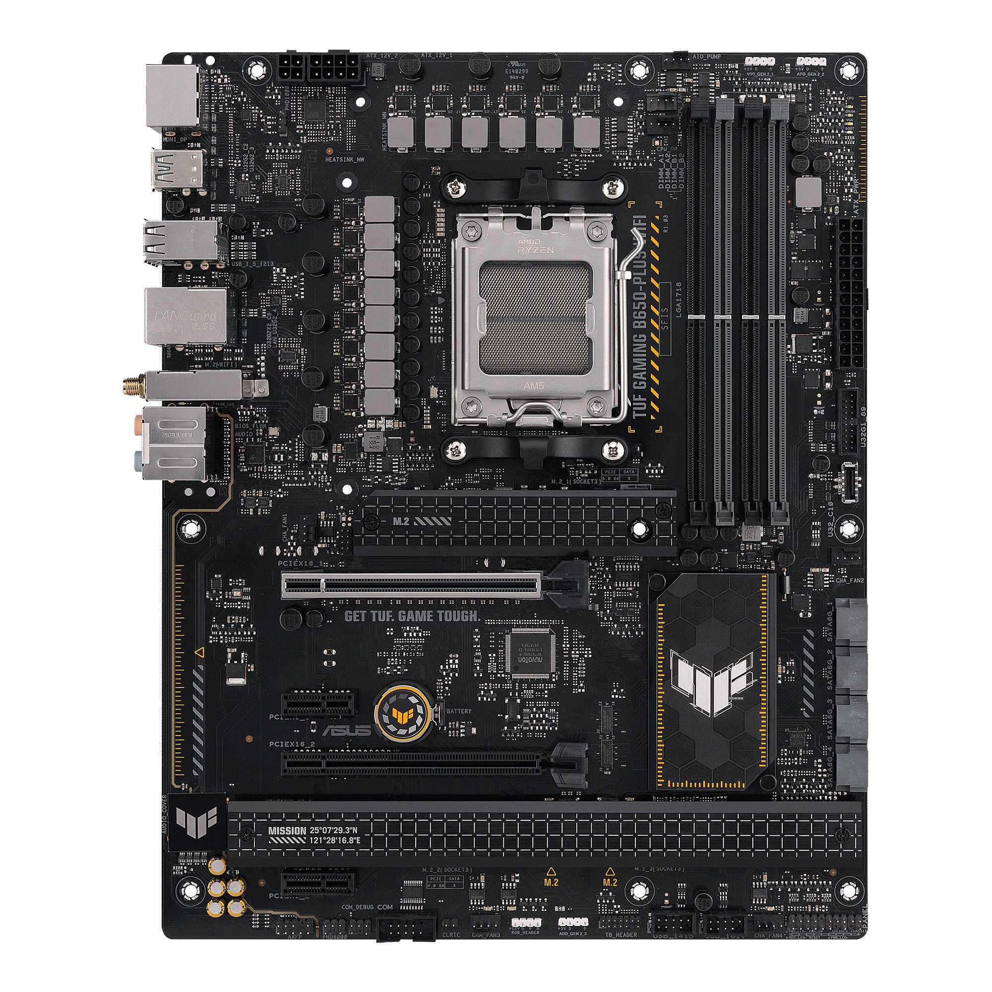 ASUS TUF GAMING B650-PLUS WIFI, Moderkort (svart/ljus Orange)