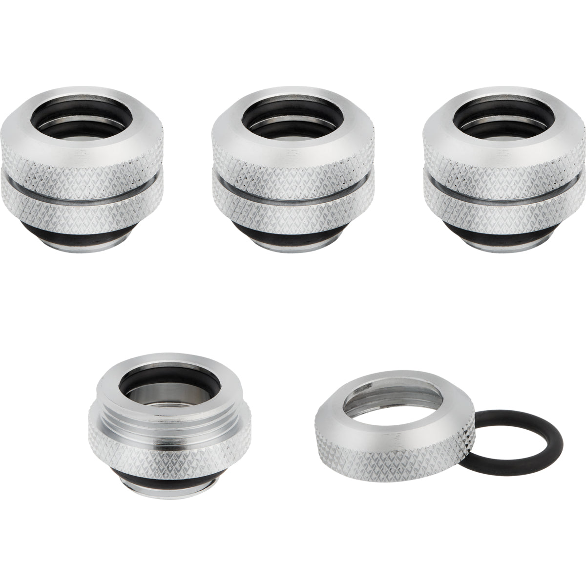 CORSAIR Hydro X Series XF Hardline kylsystem, anpassning, 4-pack, silver