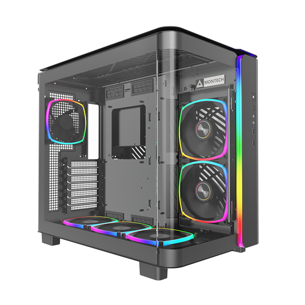 Montech King 95 Pro Svart - Curved Glas