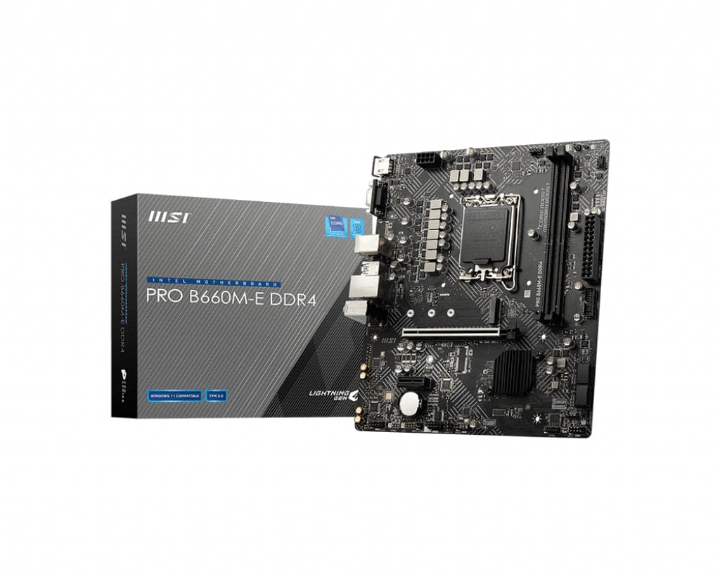 MSI PRO B660M-E DDR4 Micro-ATX LGA1700 Intel B660