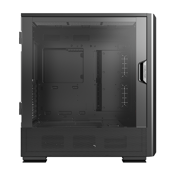 Montech Sky Two GX Black - Midi-torn, E-ATX, 3x ARGB PWM-fläktar