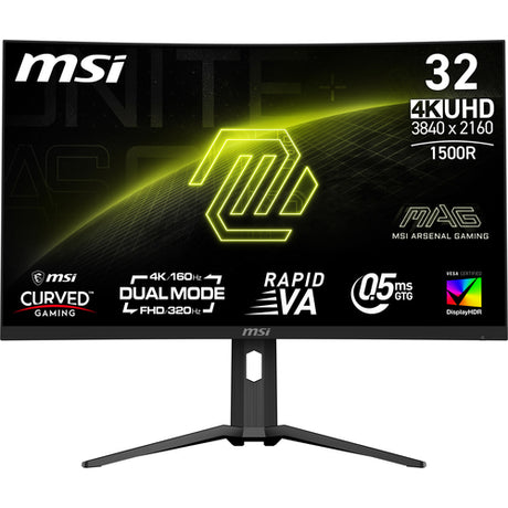 MSI MAG 321CUPDF – 31,5″ buet 4K-gamingskærm, 160 Hz – skærmens egenskaber