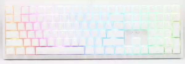 Ducky Zero - Vit - Cherry Speed Silver - RGB - Trådlös
