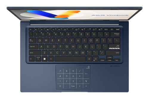 ASUS Vivobook 14 X1404VA-DISEB2157W – tastatur og arbejdsflade set ovenfra