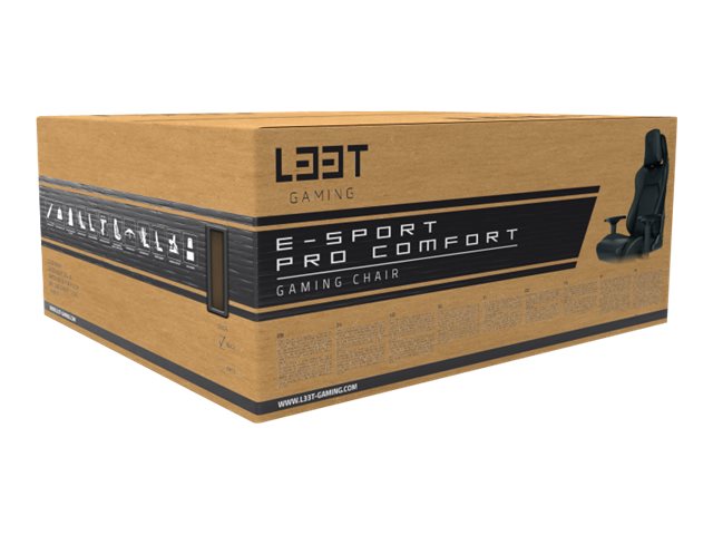 L33T E-Sport Pro Comfort Gamer Stol Svart