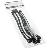 Kolink Core Standard Flätad Kabelförlängningssats - Jet Black/Brilliant White - 2x 6+2pin, 1x 4+4pin, 1x 20-4pin