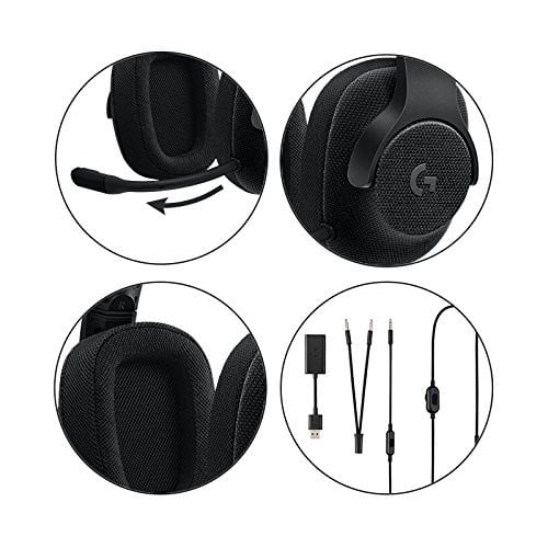 Logitech - G433 7.1 Surround Gaming Headset Svart