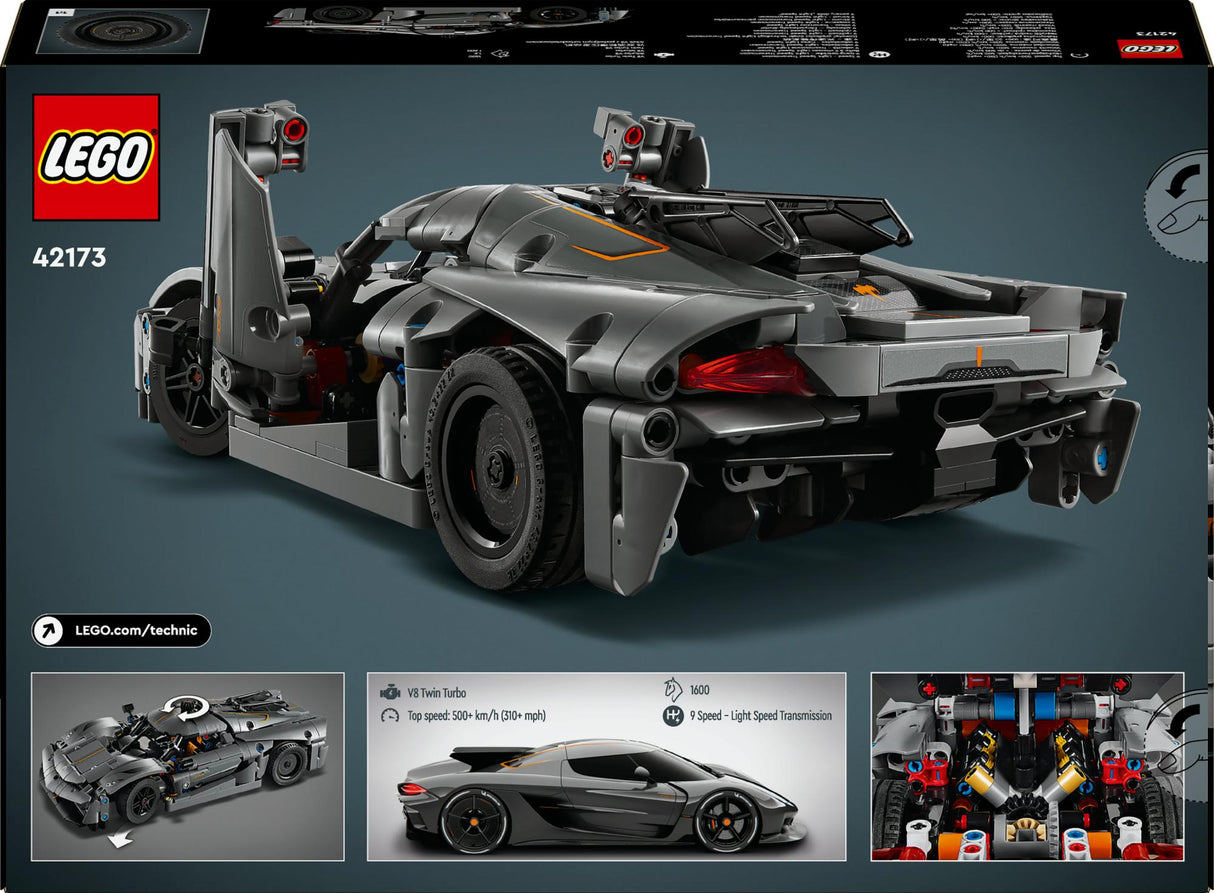 LEGO 42173 Technic Koenigsegg Jesko Absolut Super Sports Car in Gray LEGO