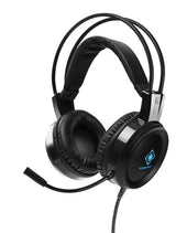 Deltaco - DH110 Stereo Gaming Headset - 50mm Drivrutiner - LED - Svart