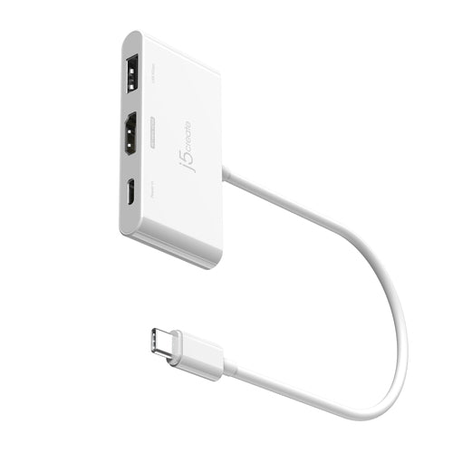 j5create JCA399-N – USB-C til HDMI 4K/144 Hz og USB – Porte og kabel