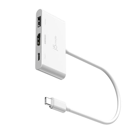 j5create JCA399-N – USB-C til HDMI 4K/144 Hz og USB – Porte og kabel