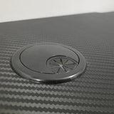 X-Rocker - Ocelot Carbon Gaming Desk - Blue & Red Stickers Geekd