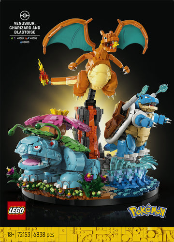 LEGO - Pokémon - Venusaur, Charizard and Blastoise (72153)