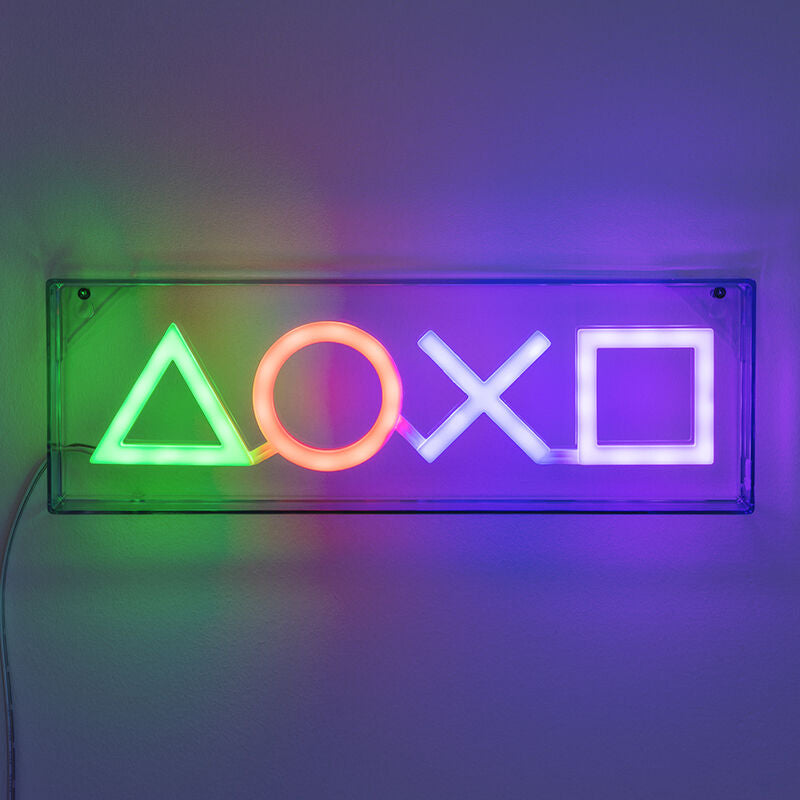 Playstation Symboler LED Neonljus 15 X 30 Cm