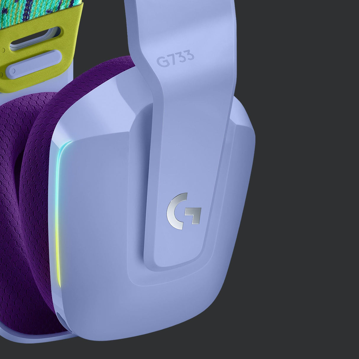 Logitech G G733 LIGHTSPEED Trådlöst RGB Gaming Headset Trådlöst Headset Lila