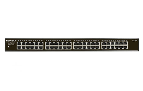 NETGEAR GS348 Gigabit-switch – set forfra med 48 netværksporte