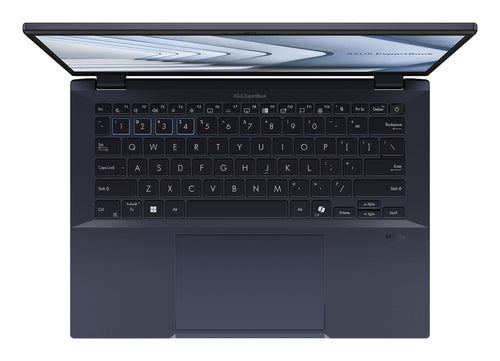 ASUS ExpertBook B5 B5404CMA-Q70103X – tastatur og arbejdsflade set ovenfra; layout på billedet er illustrativt