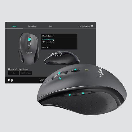 Logitech - Marathon M705 Wireless mouse CHARCOAL