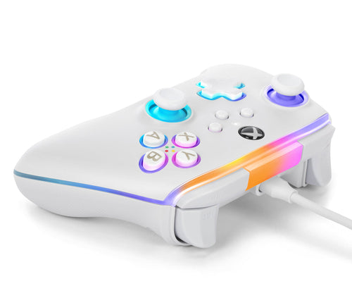 PowerA Advantage Lumectra kablet controller – hvid – Xbox/PC – underside