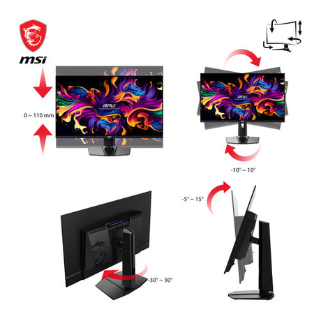MSI MPG 321URXDE QD-OLED – skærm – Sort