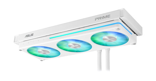 ASUS PRIME SLC II 360 ARGB LCD WHT – set ovenfra (vinkel 2)