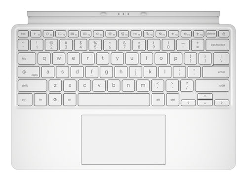 ASUS Chromebook CM32 CM3206DM4A-TR0145 – tastatur og arbejdsflade set ovenfra; layout på billedet er illustrativt