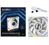 Lian Li UNI FAN SL Trådlös LCD, Vit- 120mm