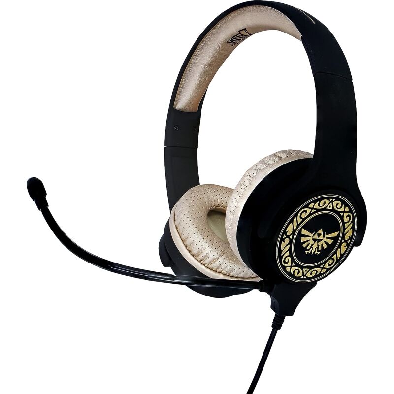 Legend Of Zelda Crest Kids Interactive Headphones Svart
