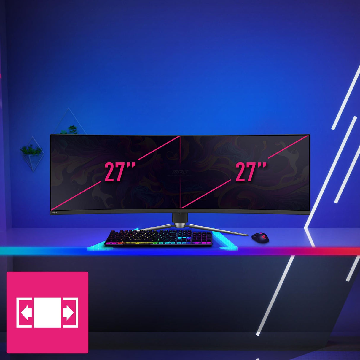 MSI MPG 491CQPDE QD-OLED 49 5120 X 1440 (UltraWide) HDMI DisplayPort USB-C 144Hz