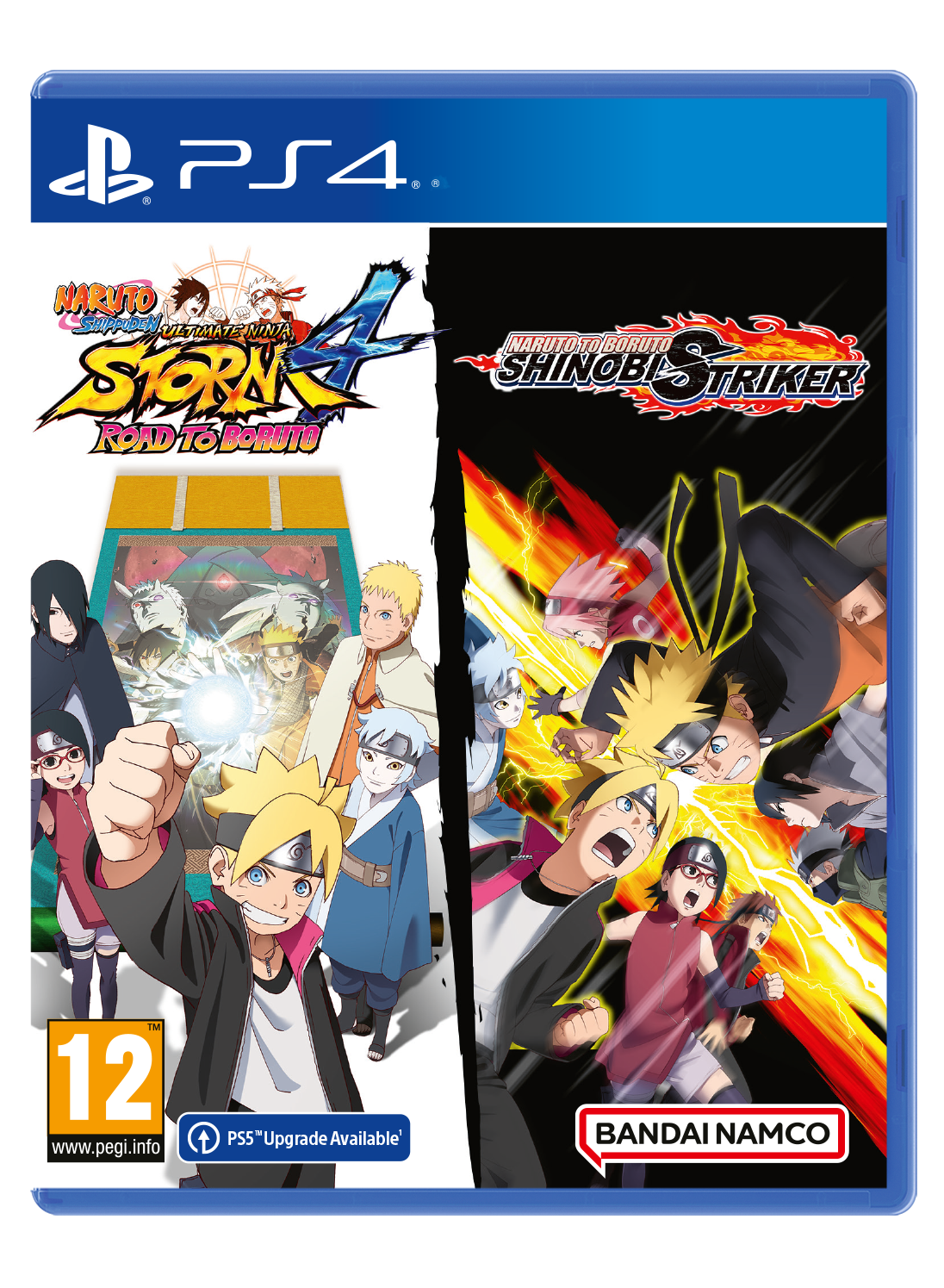 Naruto Shippuden Ultimate Ninja Storm 4, Road to Boruto + Naruto to Boruto Shinobi Striker – PlayStation 4 – spilomslag