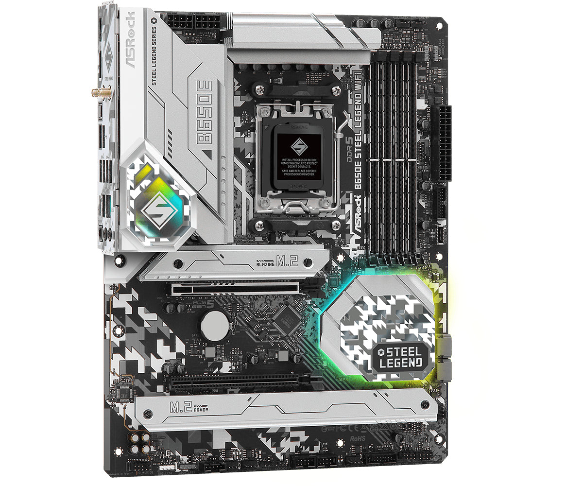 ASRock B650E STEEL LEGEND WIFI, Moderkort - AM5