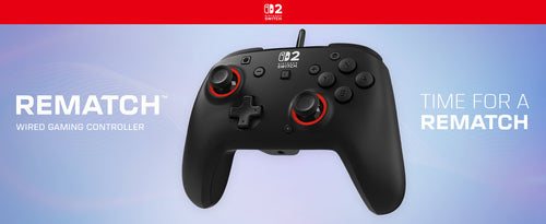 Turtle Beach Rematch Wired – Switch-controller – Sort – producentillustration af controller og produktnavn