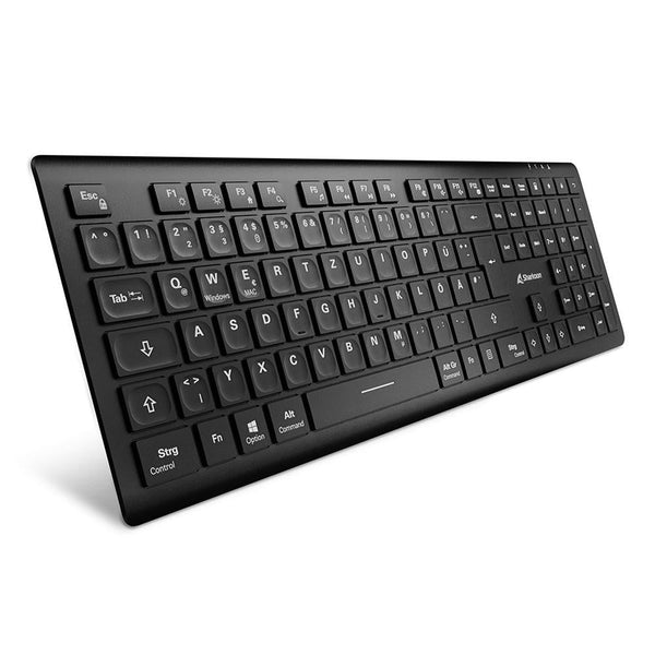 Sharkoon OfficePal K30W trådløst tastatur – sort, tysk layout