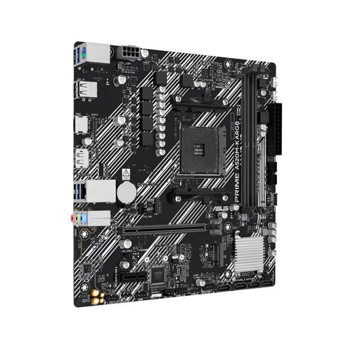 ASUS PRIME A520M-K ARGB bundkort set skråt forfra