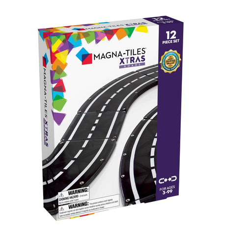 MAGNA-TILES - XTRAS Roads 12 Piece Set (90235B) Magna Tiles