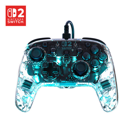 Turtle Beach Afterglow Clear Wired – Switch-controller – Transparent controller med Switch 2-logo