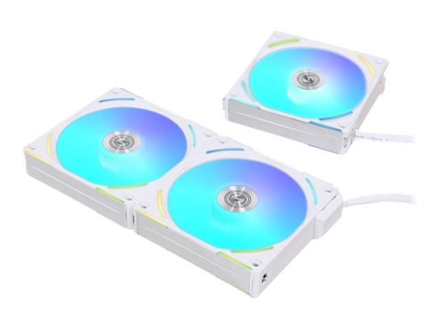 Lian Li UNI FAN AL120 V2 RGB PWM Fläkt 3-pack Vit - 120 Mm, 28 Mm Bredd