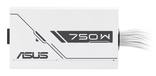 ASUS PRIME-750B-WHITE – sidepanel med 750W-mærkning og kabeludgang