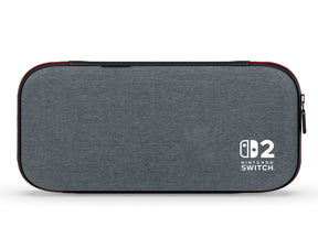 PowerA Slim Case Nintendo Switch 2 Mørkegrå – Mørkegråt etui forfra