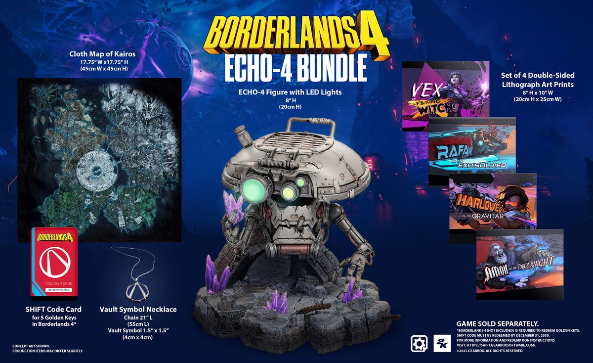 Borderlands 4 ECHO-4 Bundle – Samlersæt uden spil – produktbillede