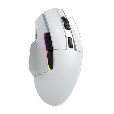 Trådlös Spelmus + Laddningsdocka Dareu A955 RGB 400-12000 DPI (vit)