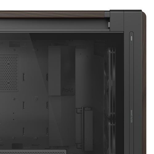 ASUS ProArt PA602 Wood Edition Modern Black - Tempered Glass Panel – indvendig opbygning eller underside (vinkel 2)